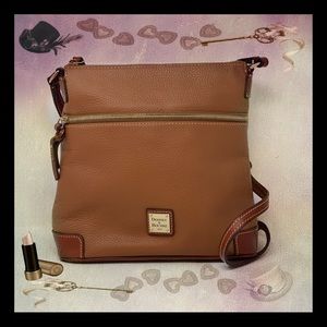 Dooney and Bourke Pebble Leather Crossbody Caramel